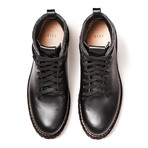 8-Eye Lace Up Leather Boot // Black (Euro: 43)