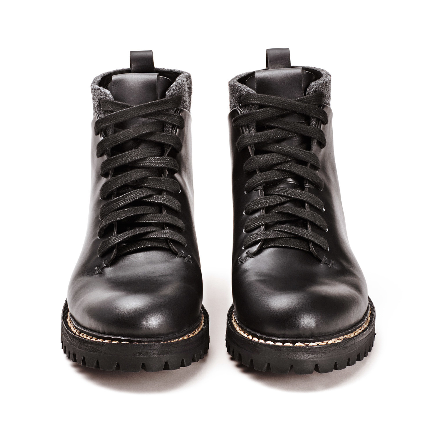 8-Eye Lace Up Leather Boot // Black (Euro: 40) - FEIT - Touch of Modern