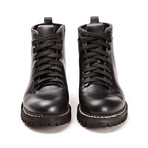 8-Eye Lace Up Leather Boot // Black (Euro: 46)