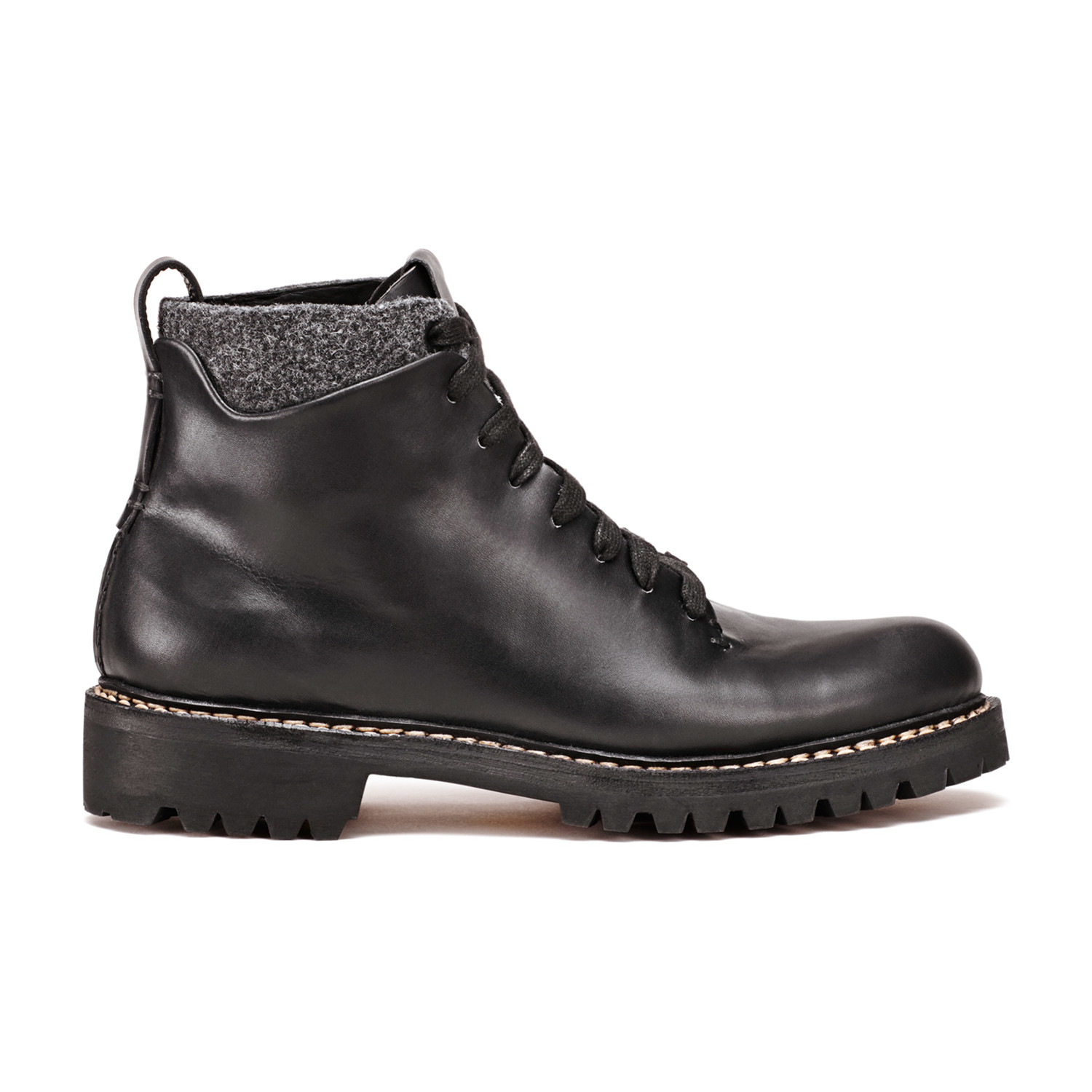 8-Eye Lace Up Leather Boot // Black (Euro: 40) - FEIT - Touch of Modern
