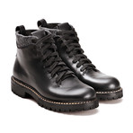 8-Eye Lace Up Leather Boot // Black (Euro: 41)