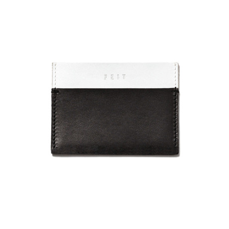 Leather Duplex Card Wallet // Black + White