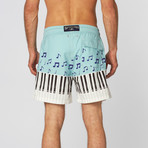 Piano Music Swim Trunk // Blue (XL)