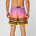 Sunset Swim Trunk // Purple + Orange + Yellow (S)