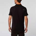 Short-Sleeve Snap Button-Up // Black (M)