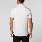 Short-Sleeve Snap Button-Up // White (M)