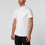 Short-Sleeve Snap Button-Up // White (L)