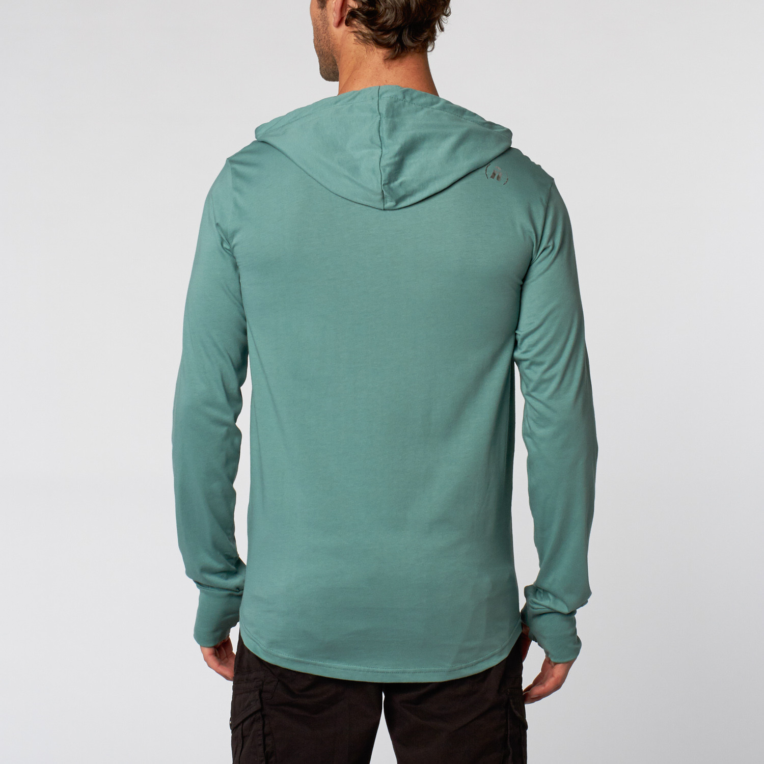 Pima Cotton Henley Hoodie // Teal (S) - Spenglish - Touch of Modern