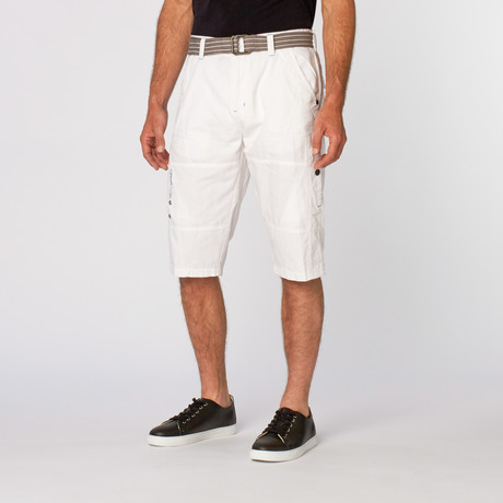 Belted Utility Short // White (30)