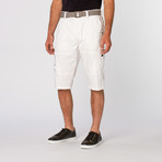 Belted Utility Short // White (36)