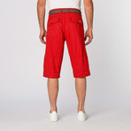 Belted Utility Short // Red (31)