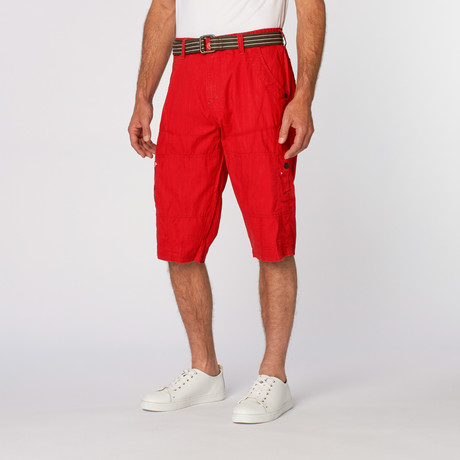 Belted Utility Short // Red (30)