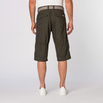 Belted Utility Short // Charcoal (34)