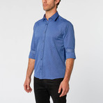 Button-Down Shirt // Blue Diamonds (M)