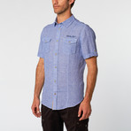 Short Sleeve Shirt // Mini Houndstooth Blue (XL)