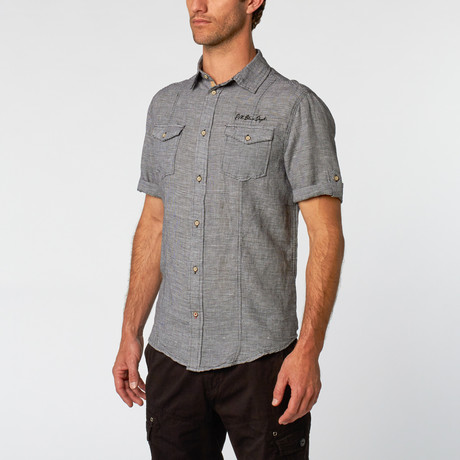 Short Sleeve Shirt // Mini Houndstooth Black (S)