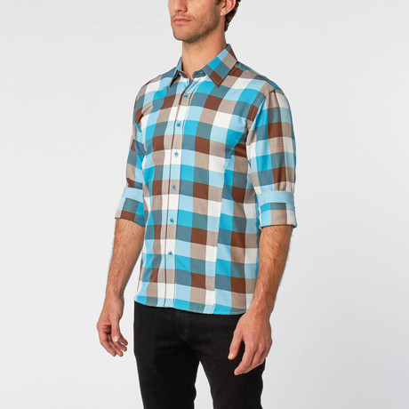 Button-Down Shirt // Earth + Sky Plaid (2XL)