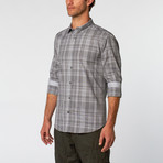 Long Sleeve Button-Down Shirt // Grey Plaid (S)