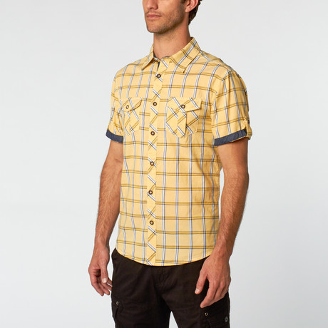 Short Sleeve Shirt // Yellow Plaid (S)