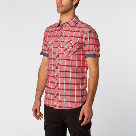 Short Sleeve Shirt // Red Plaid (S)