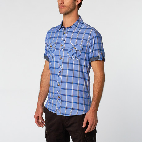 Short Sleeve Shirt // Blue Plaid (S)