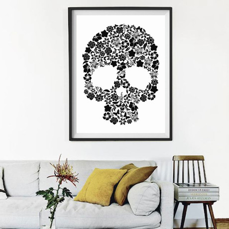 Skull Illustration (24"W x 30"H x 1.5"D)