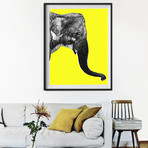 Nelly The Elephant // Yellow // Left (24"W x 30"H x 1.5"D)