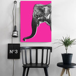 Nelly The Elephant // Pink // Right (24"W x 30"H x 1.5"D)