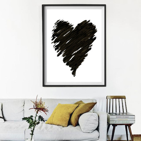 Beat That My Heart Skipped // Black (24"W x 30"H x 1.5"D)