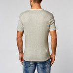 Ribbed Henley // Grey (M)