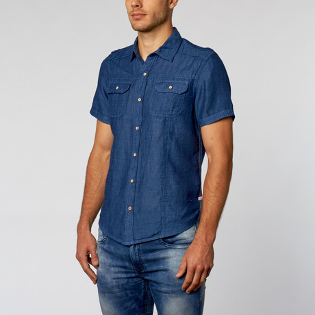 Short-Sleeve Shirt // Blue Linen (S)