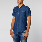 Short-Sleeve Shirt // Blue Linen (XL)