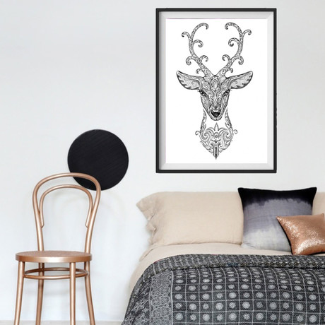 Queeny The Stag (24"W x 30"H x 1.5"D)