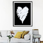 Beat That My Heart Skipped // White (24"W x 30"H x 1.5"D)