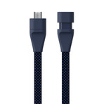 Carol Dual Micro USB Cable (Blue)