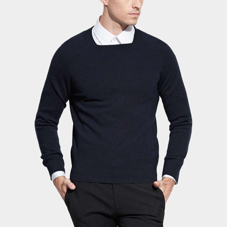 Square Neck Sweater // Navy (XS)