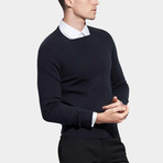 Square Neck Sweater // Navy (M)