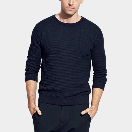 Ribbed Sweater // Navy (XS)