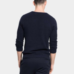 Ribbed Sweater // Navy (XL)