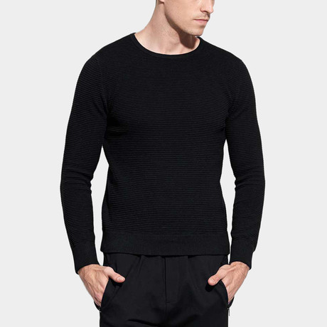 Ribbed Sweater // Black (XS)