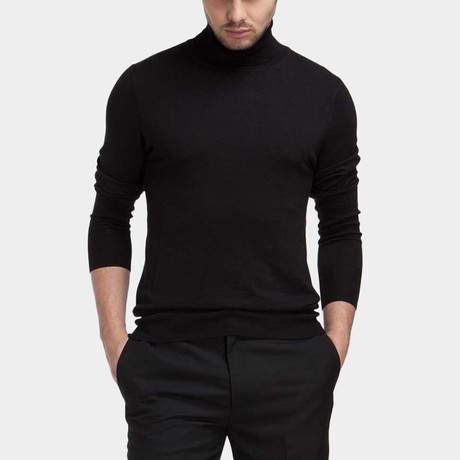 Turtle Neck Sweater // Black (XS)
