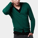 Classic Cardigan // Deep Green (XL)