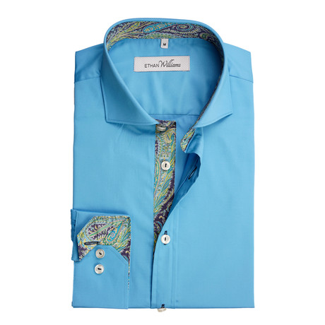 Paisley Button-Up // Turquoise (S)