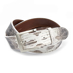 Lizard Belt // White Newspaper (32")