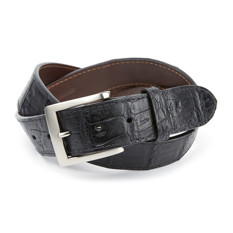 Crocodile Belt // Black (32")