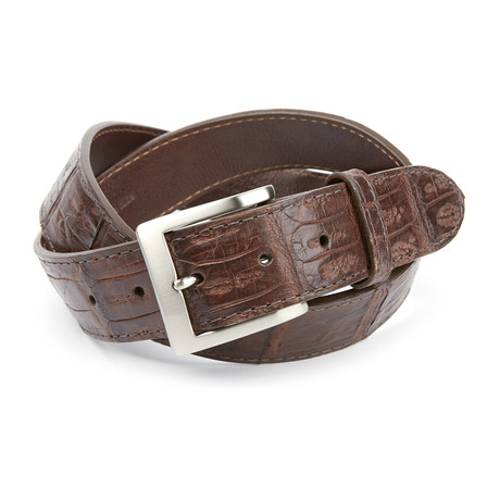 Crocodile Belt // Brown (32")