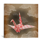 The Fleeting Paper Crane Vintage (18"W x 18"H x 0.75"D)