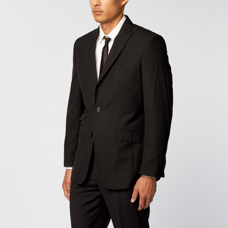 Peak Lapel 2-Piece Suit // Black (US: 36S)