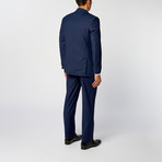 Peak Lapel Textured 2-Piece Suit // Navy (US: 40S)