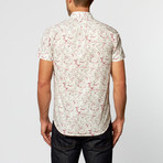 Flower Power Short-Sleeve Shirt // White + Pink (S)